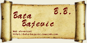 Bata Bajević vizit kartica